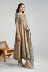 3 Piece Embroidered Raw Silk Suit