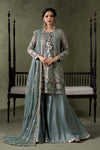 3 Piece Embroidered Net Suit