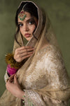 3 Piece Embroidered Raw Silk Suit