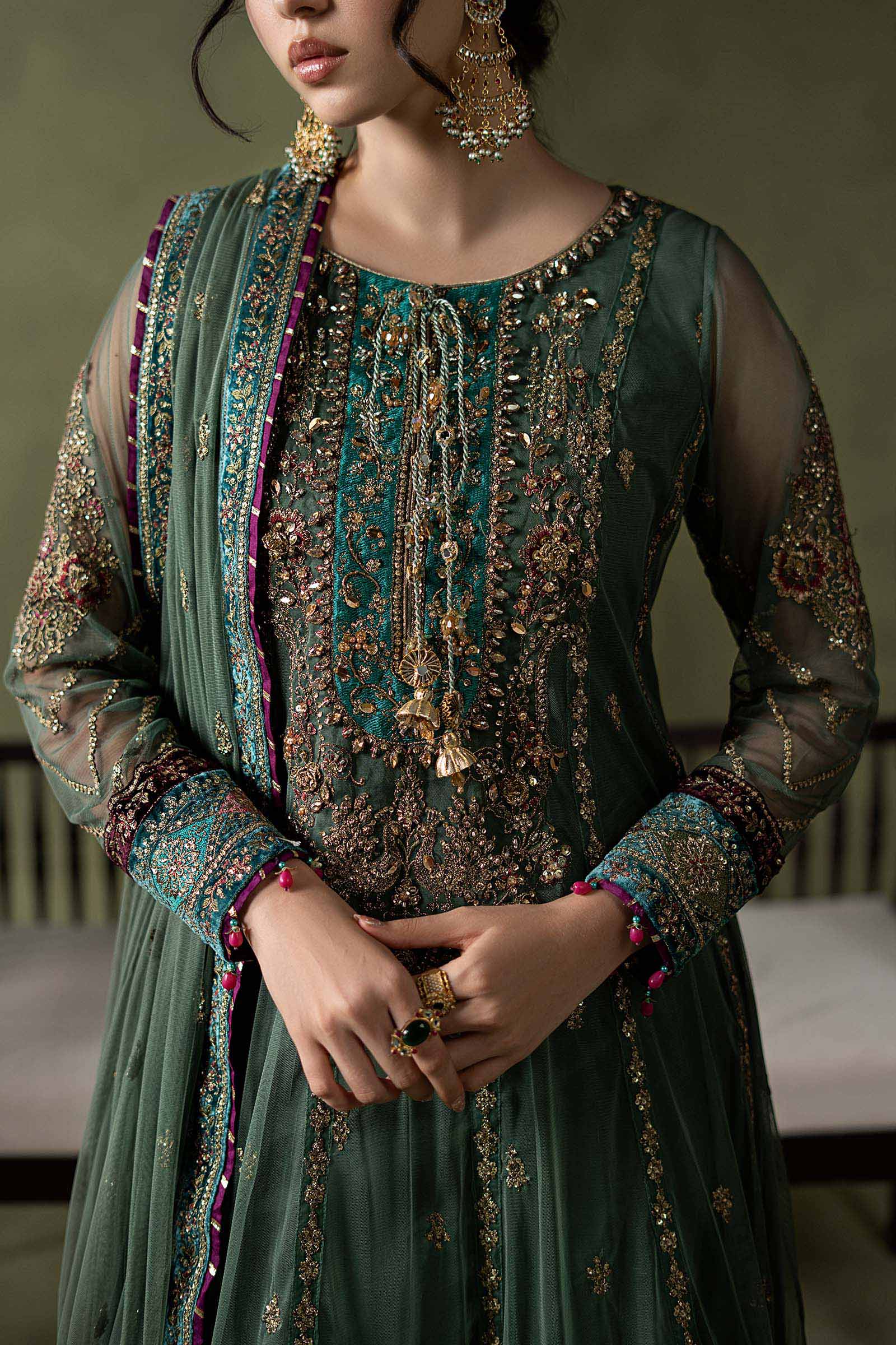 3 Piece Embroidered Net Suit