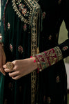 3 Piece Embroidered Velvet Suit