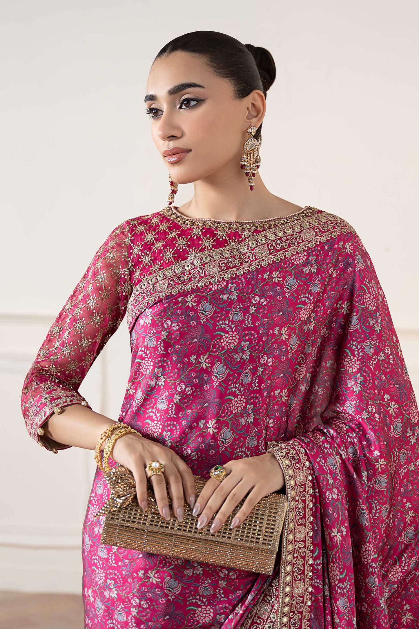 Embroidered Silk Saree