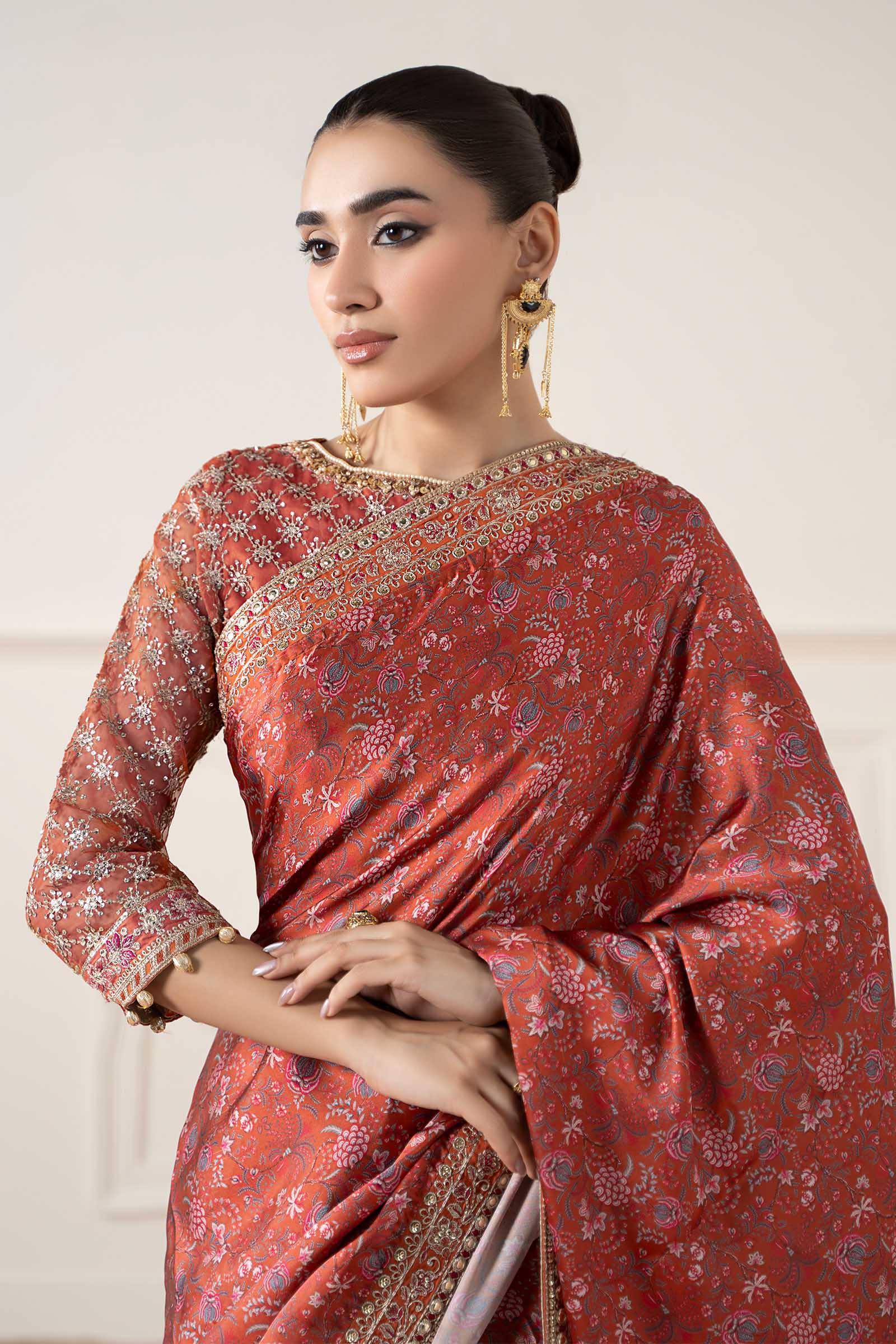 Embroidered Silk Saree