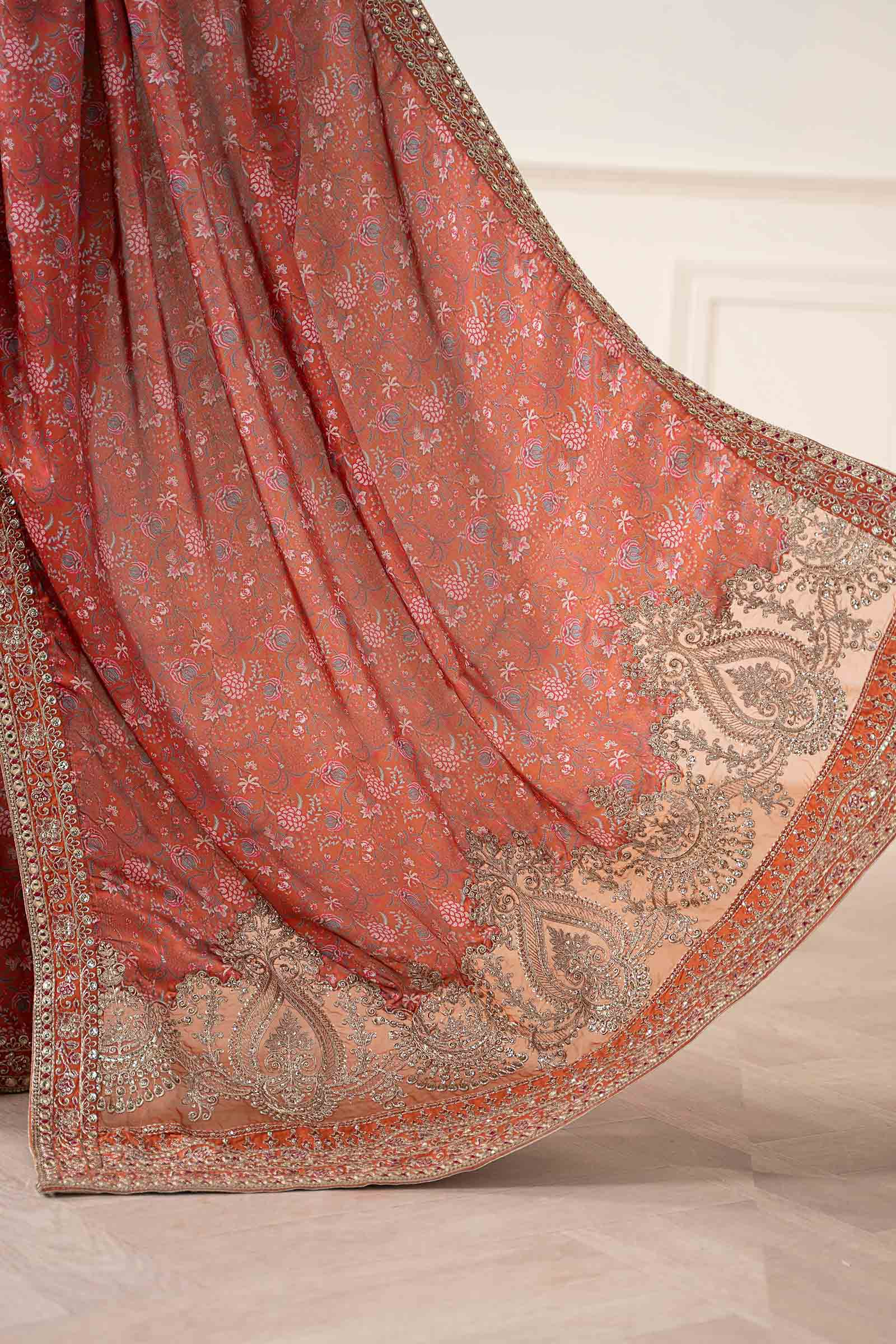 Embroidered Silk Saree