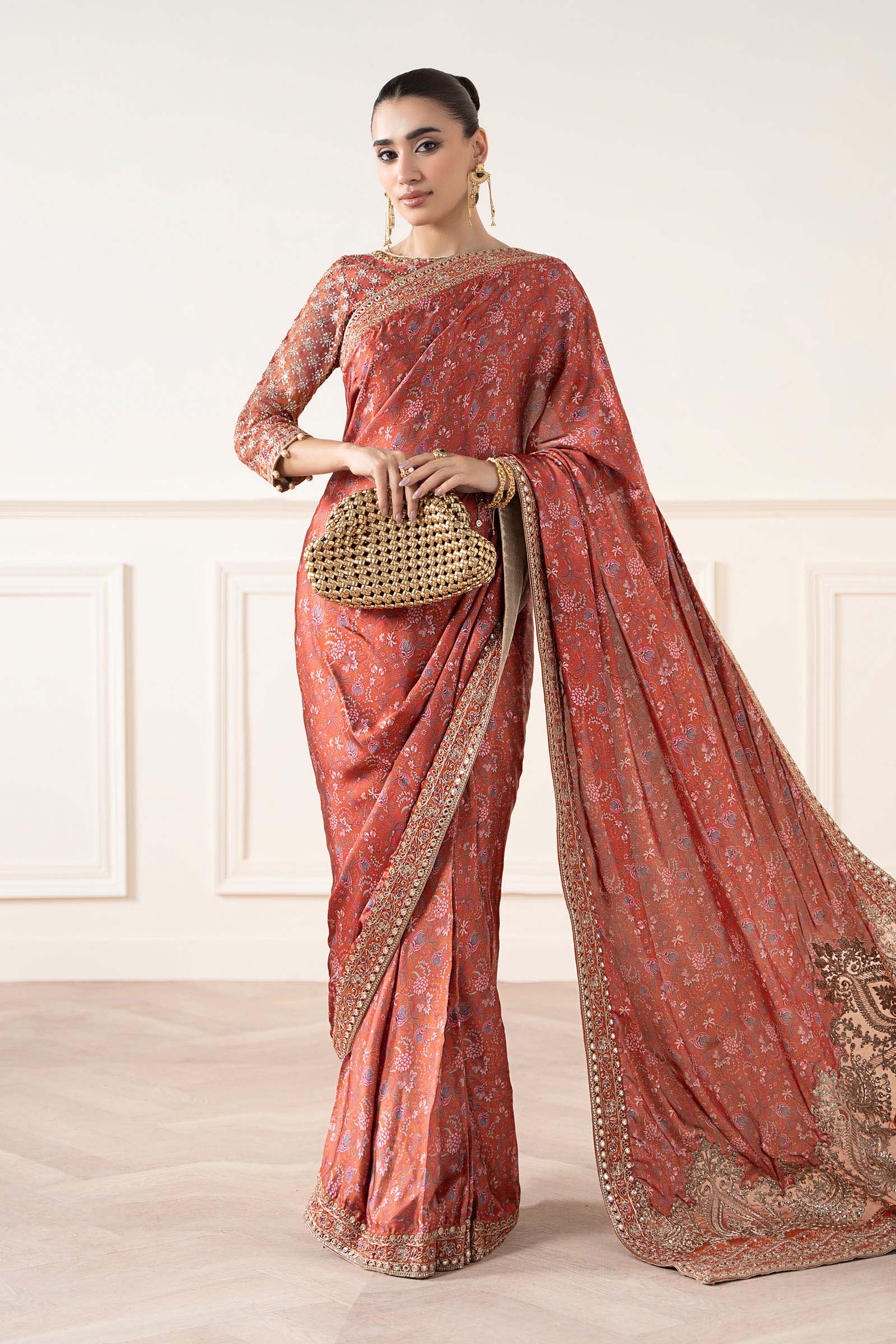 Embroidered Silk Saree