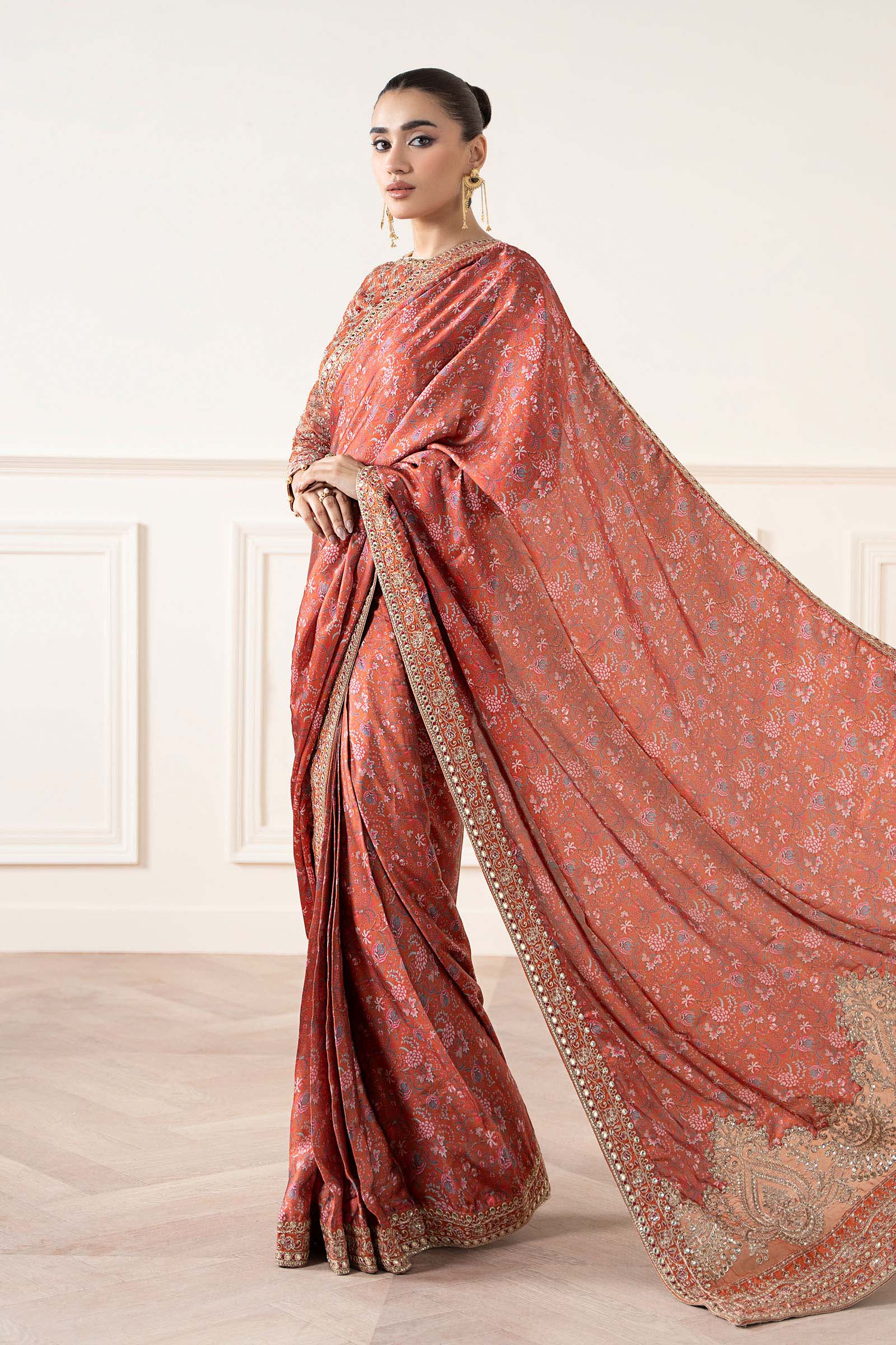 Embroidered Silk Saree