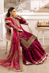 3 Piece Embroidered Raw Silk Suit