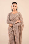 Embroidered Net Saree