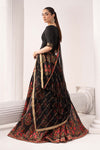 3 Piece Embroidered Raw Silk Suit