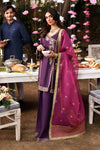 3 Piece Embroidered Raw Silk Suit
