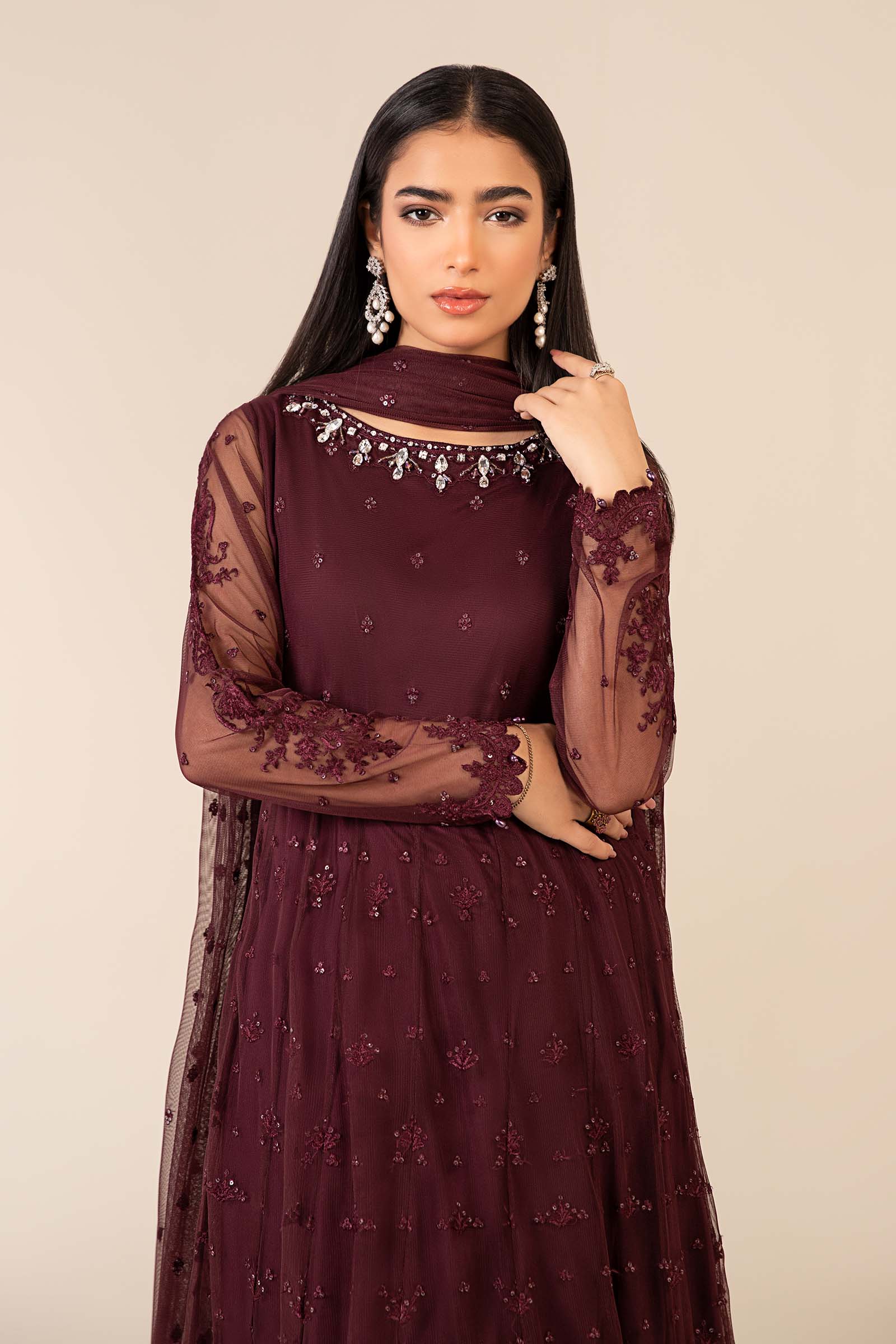 3 Piece Embroidered Suit