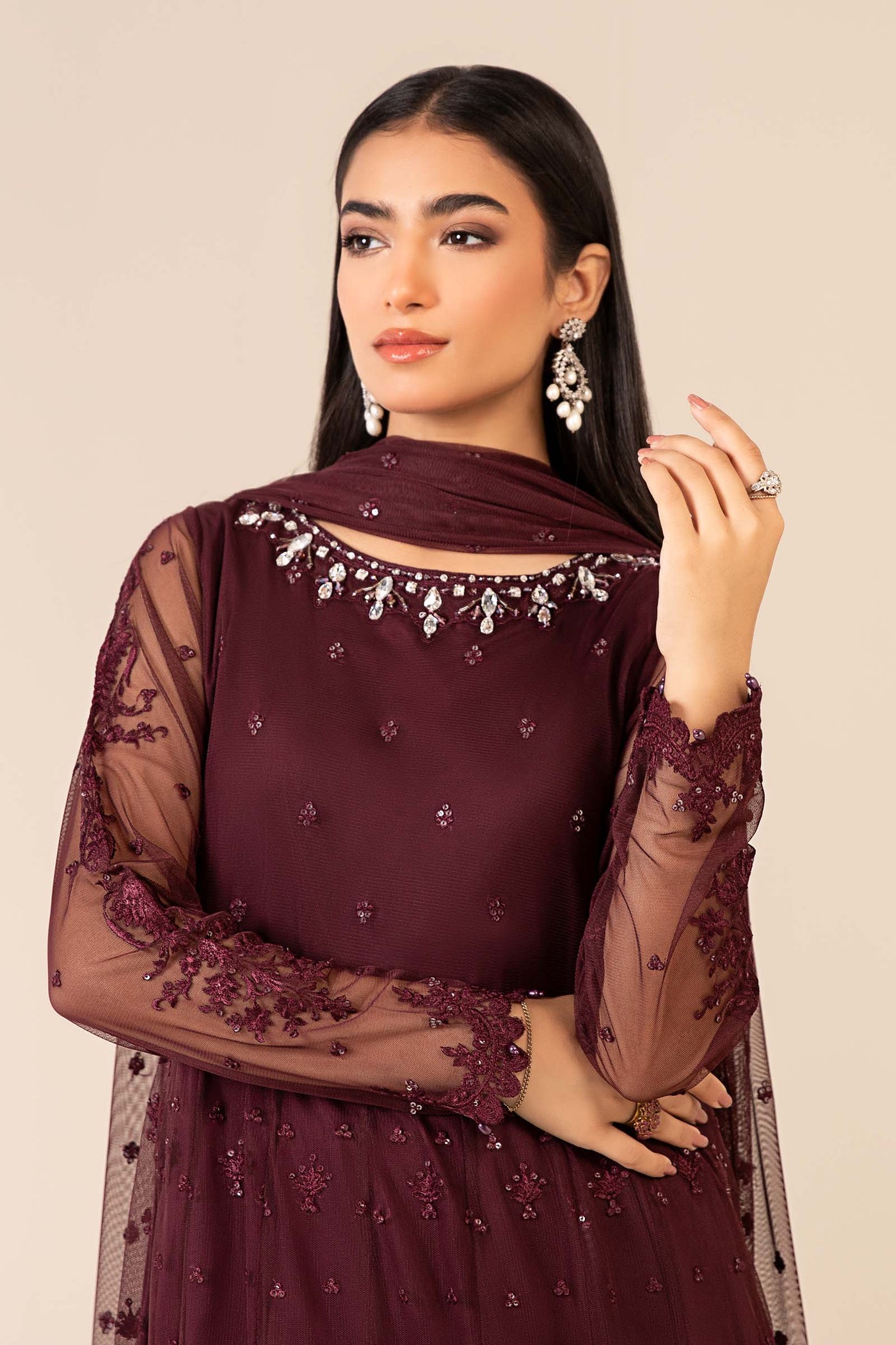 3 Piece Embroidered Suit