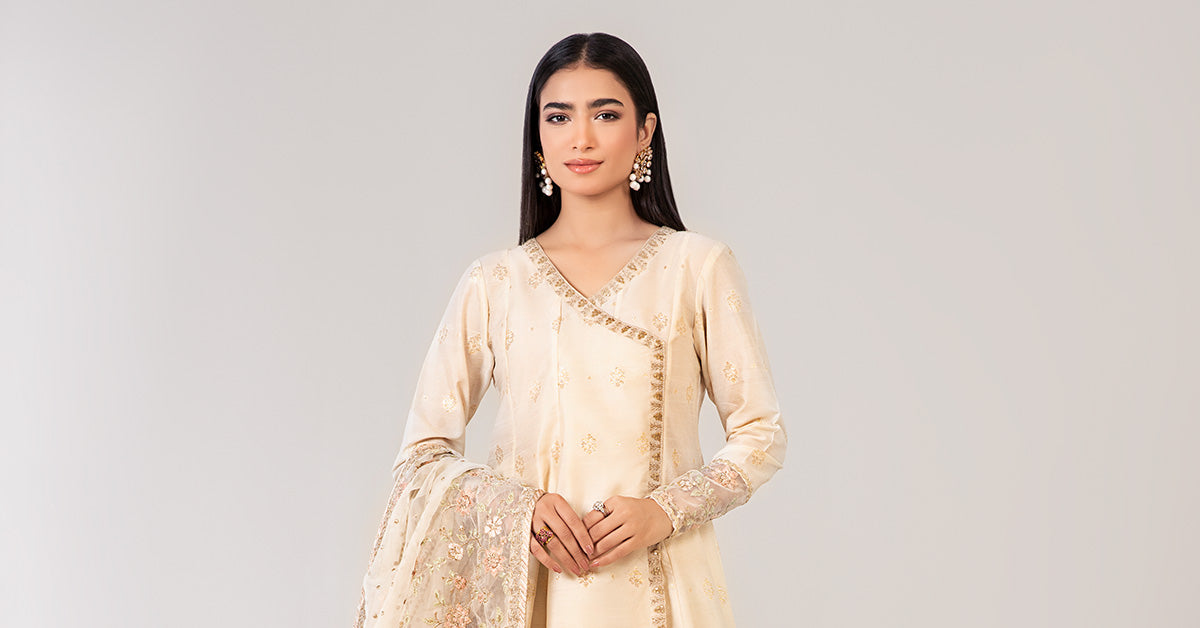 3 Piece Embroidered Suit | SF-EF23-07R1