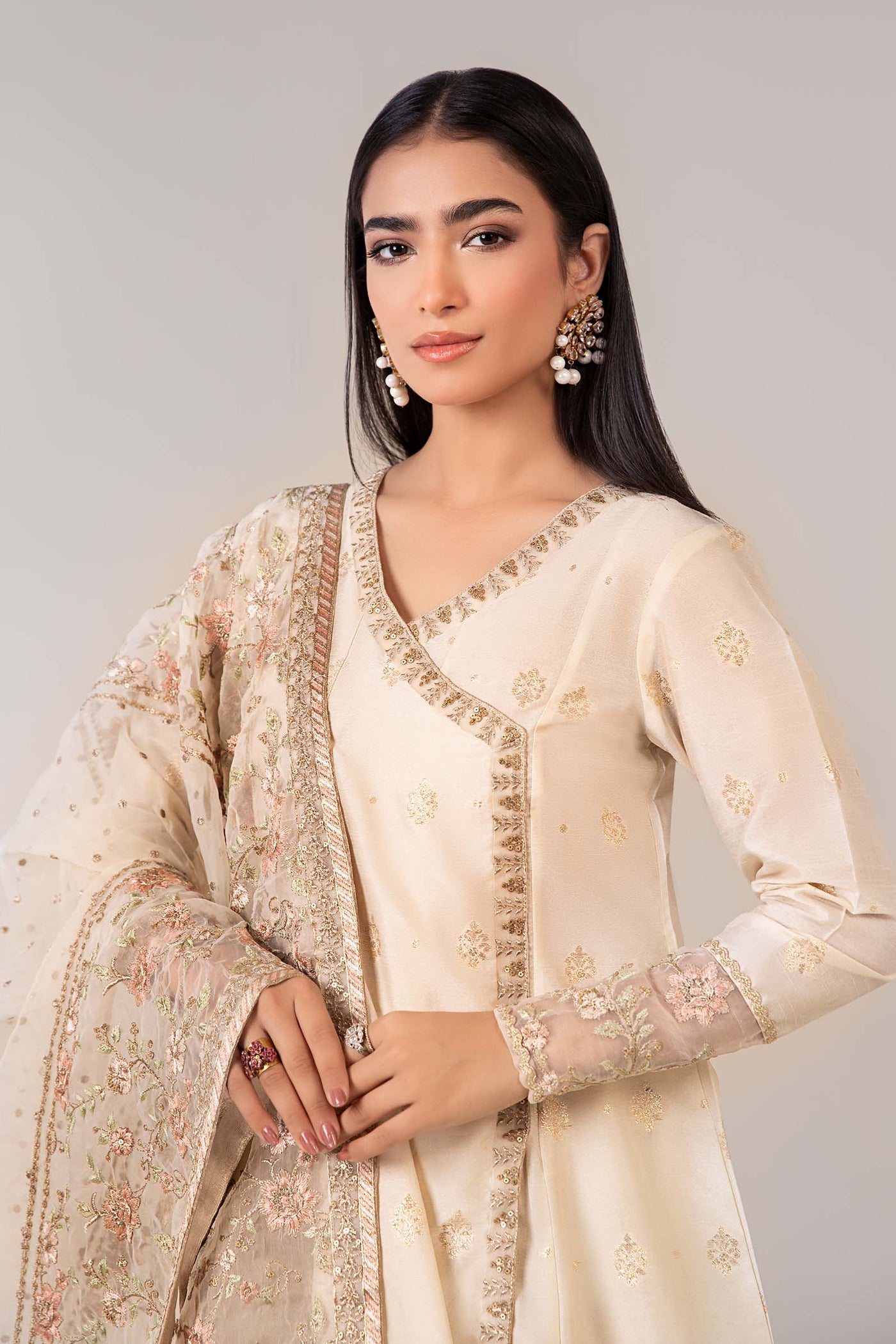 3 Piece Embroidered Suit | SF-EF23-07R1