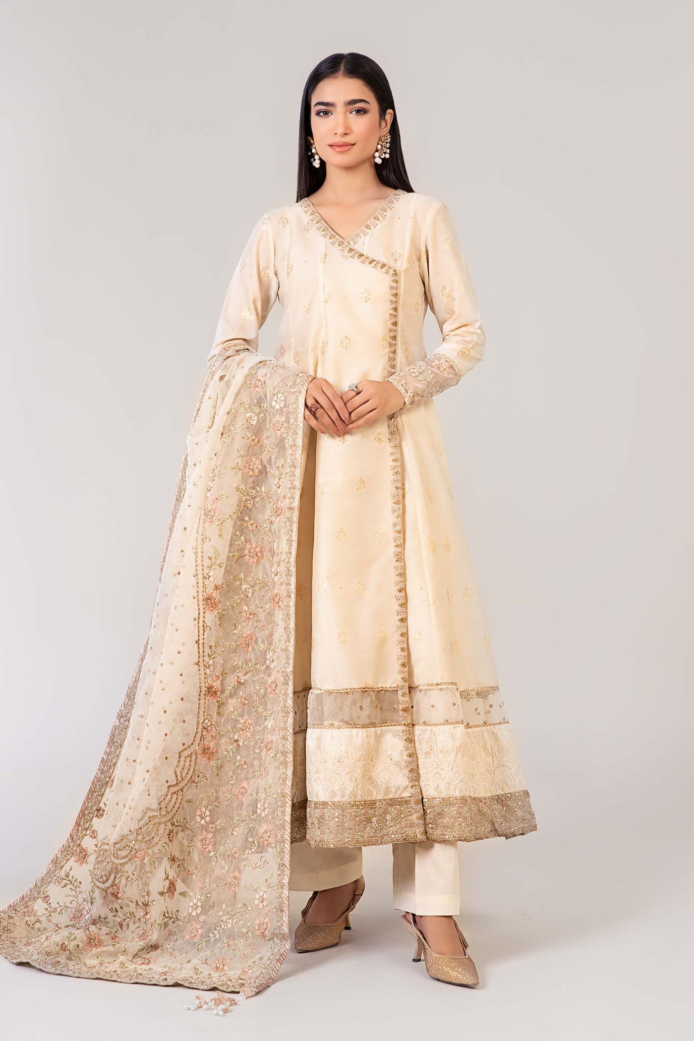 3 Piece Embroidered Suit | SF-EF23-07R1