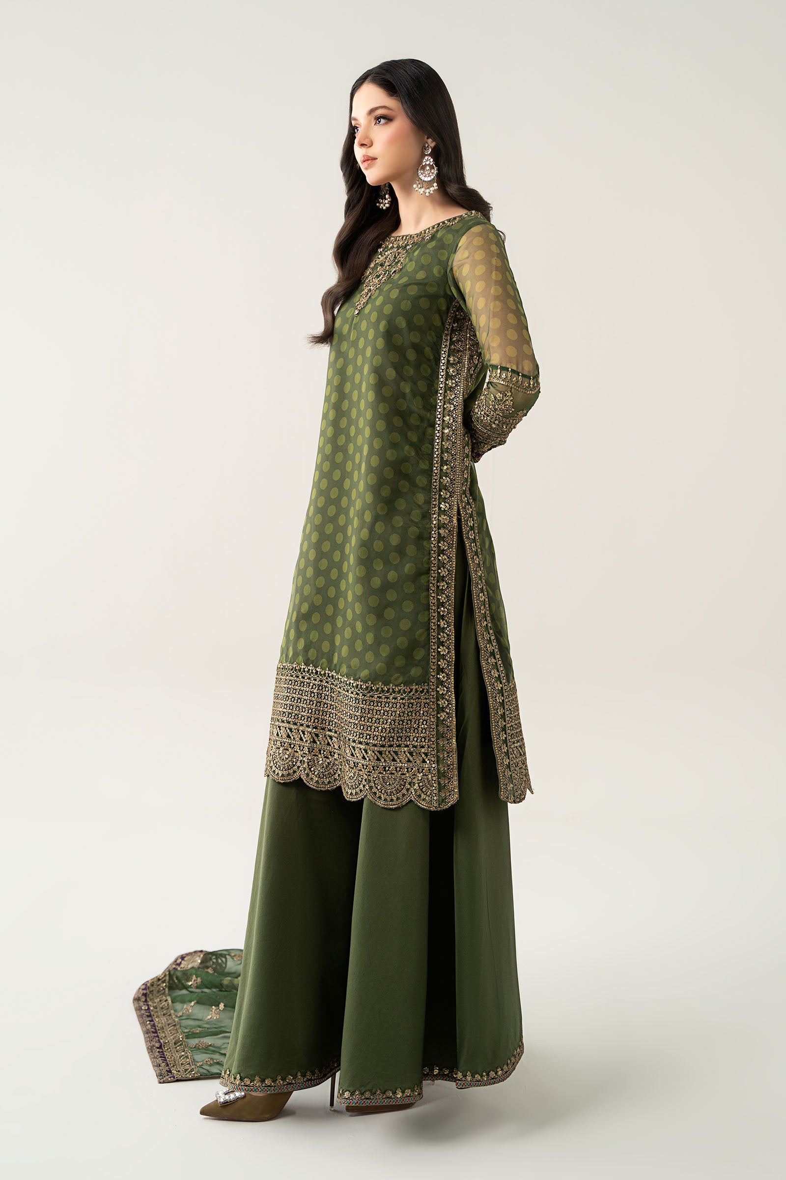 3 Piece Embroidered Suit