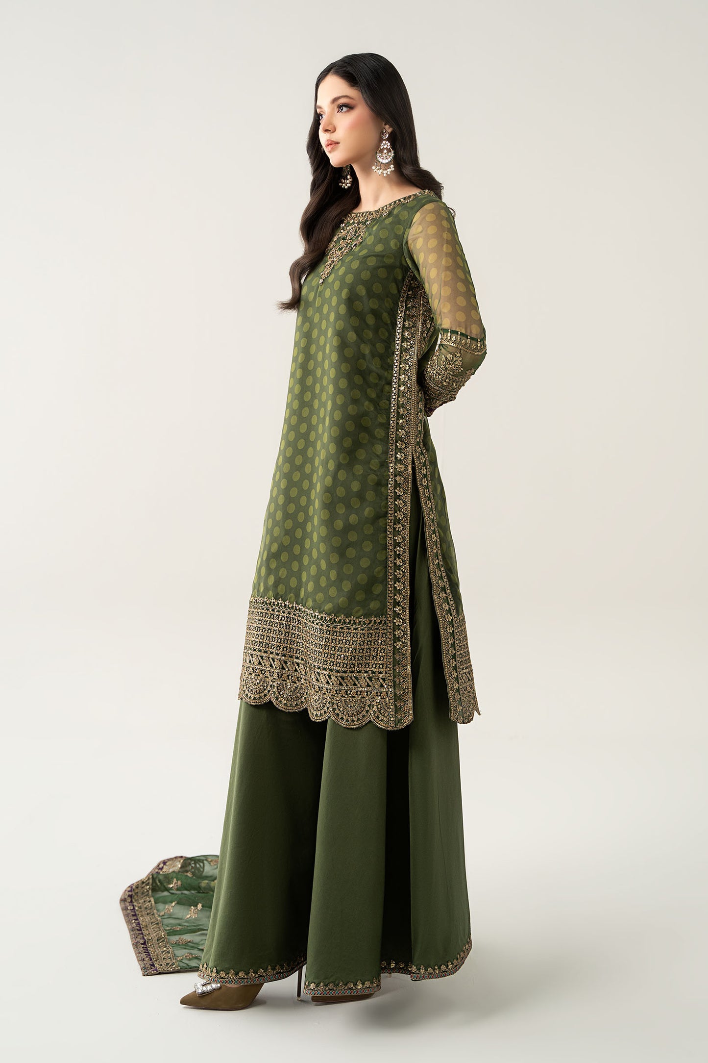 3 Piece Embroidered Suit