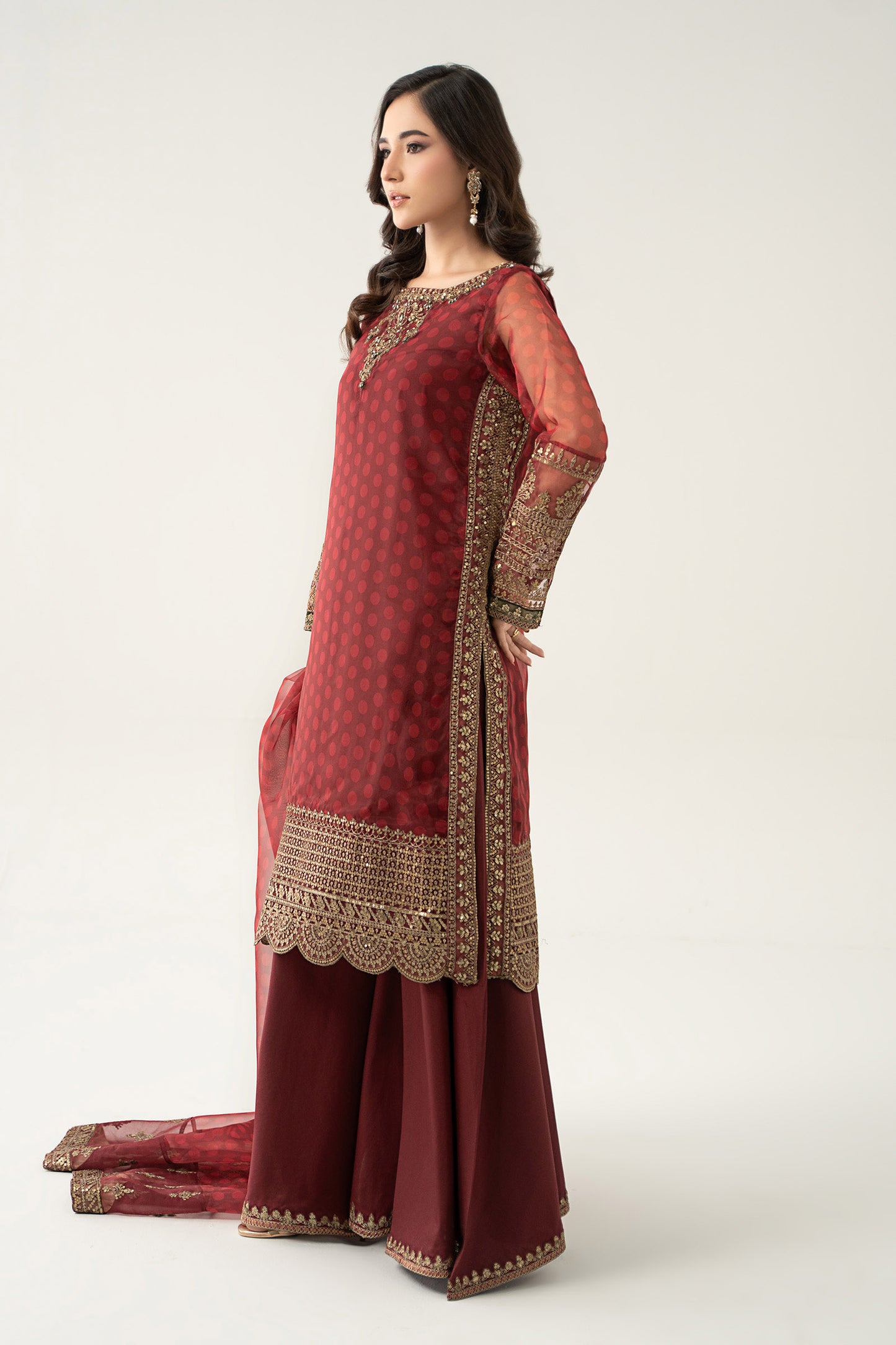 3 Piece Embroidered Suit