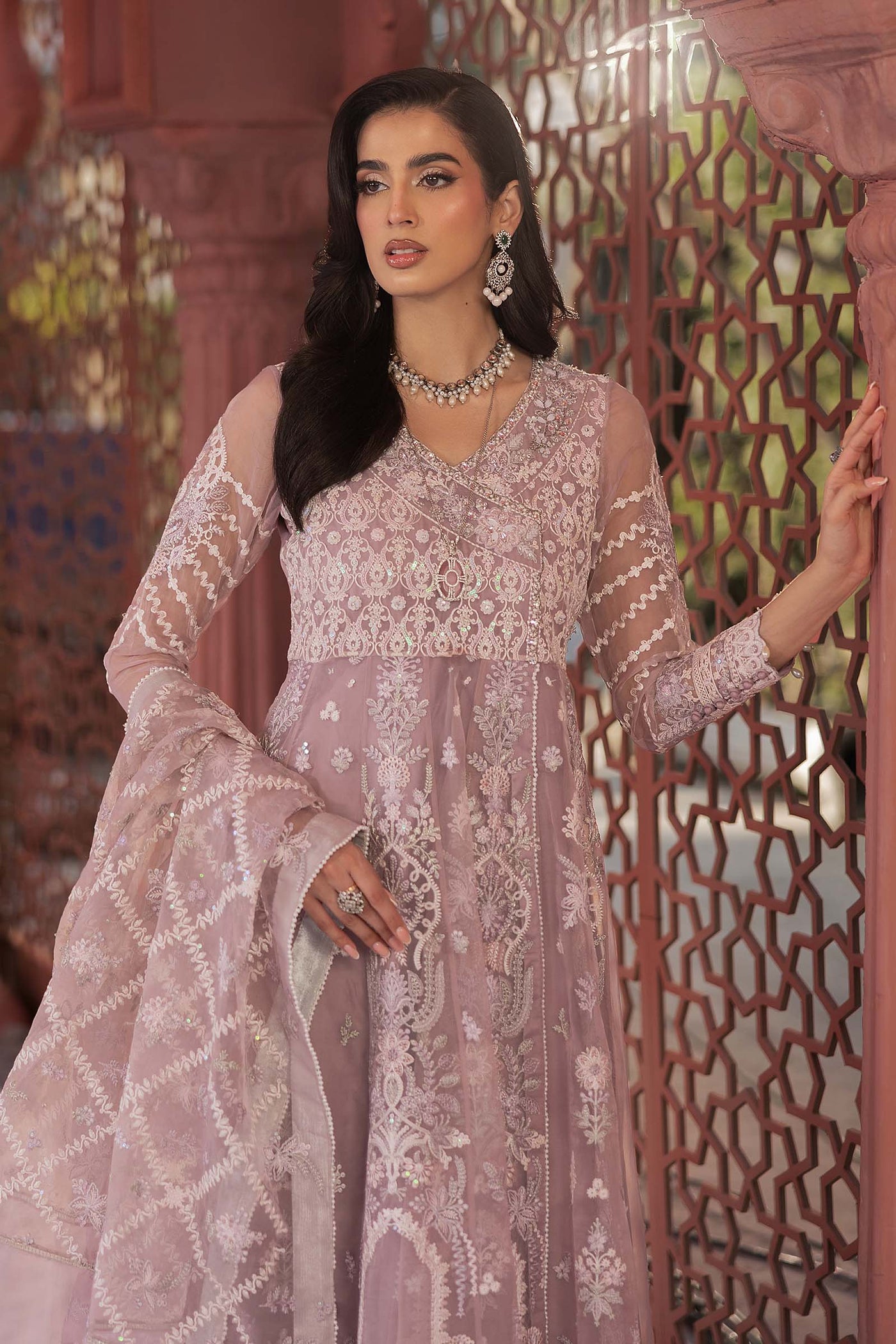 3 Piece Embroidered Organza Suit | SF-EF25-44