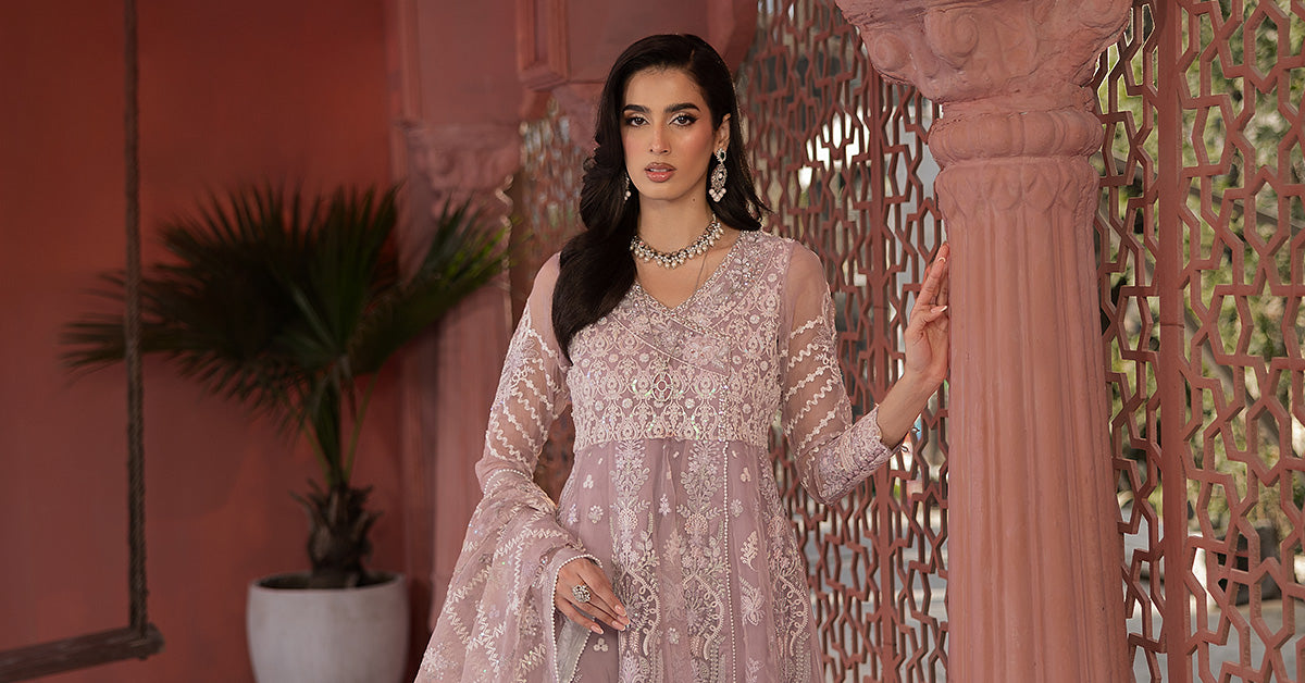 3 Piece Embroidered Organza Suit | SF-EF25-44