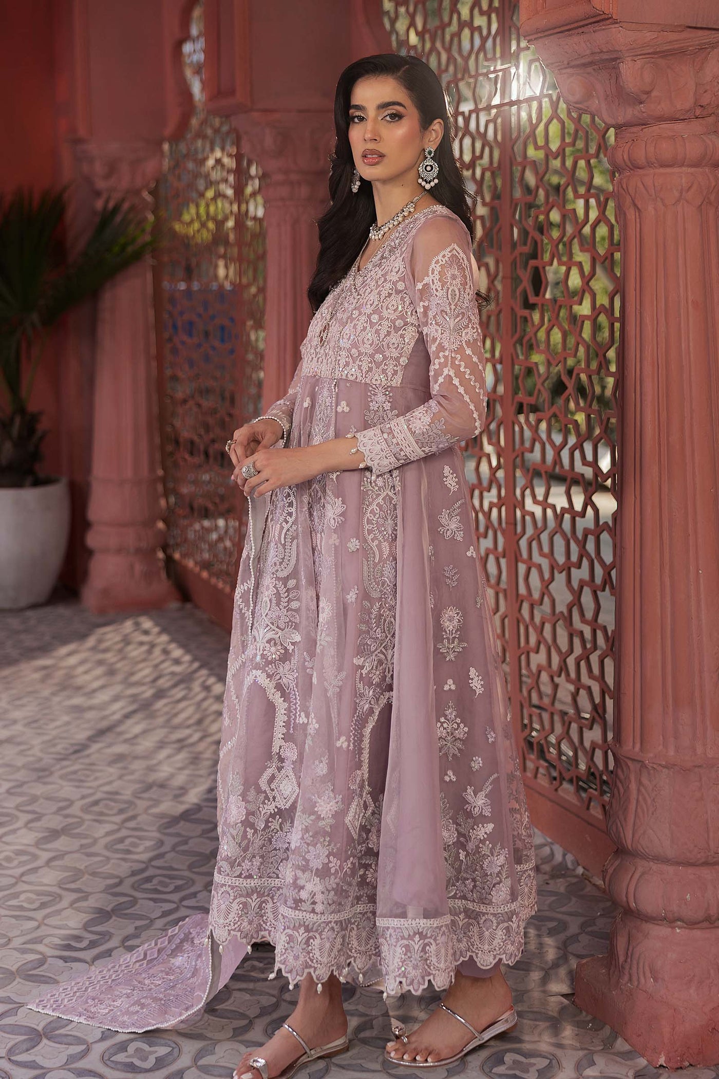 3 Piece Embroidered Organza Suit | SF-EF25-44