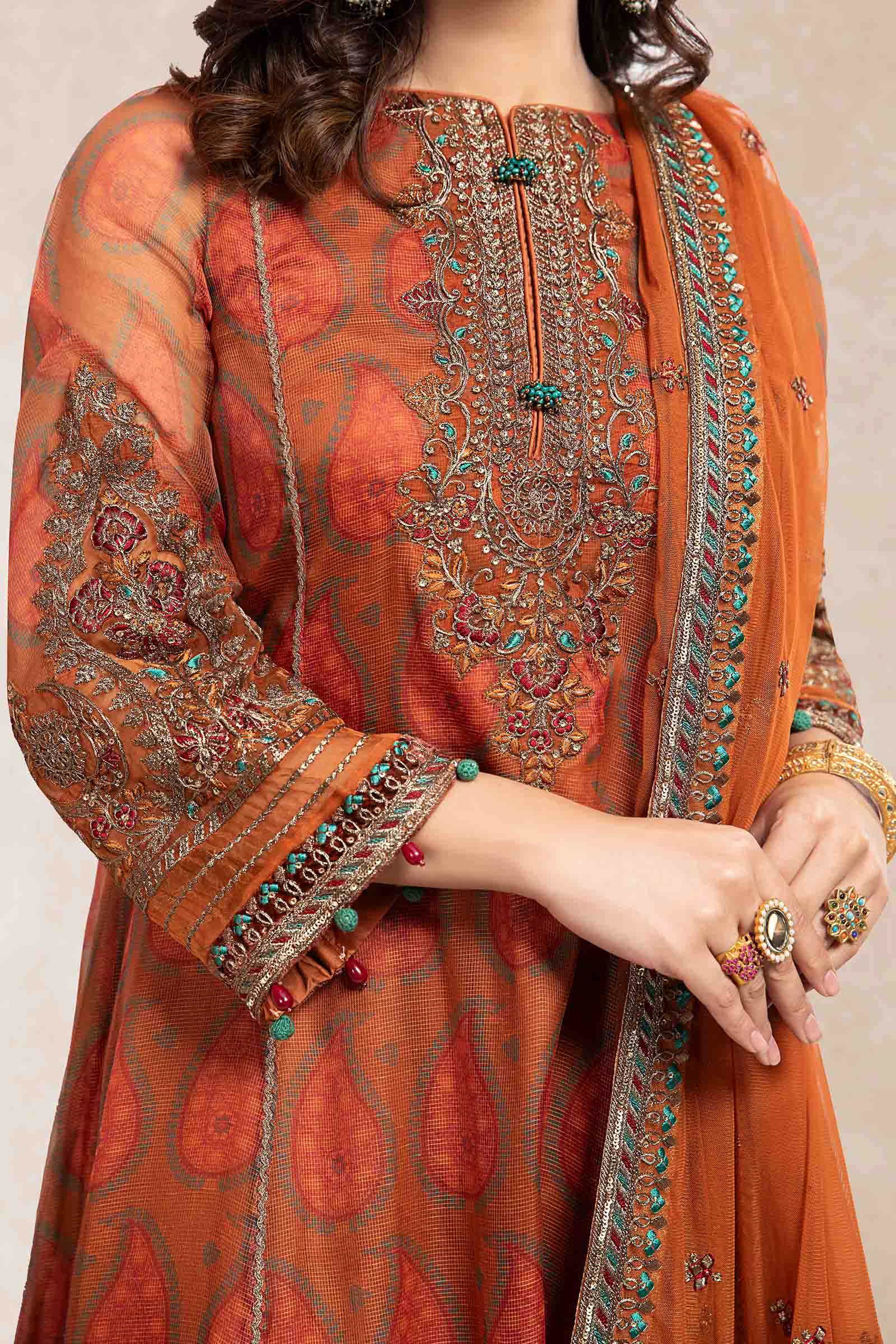 3 Piece Embroidered Suit