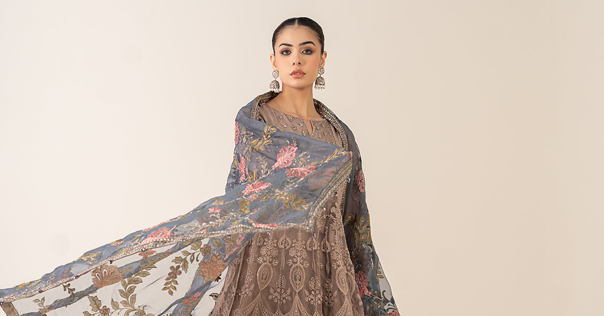 3 Piece Embroidered Suit