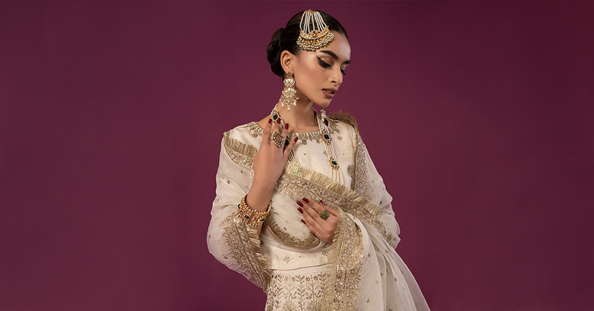 3 Piece Embroidered Raw Silk Suit