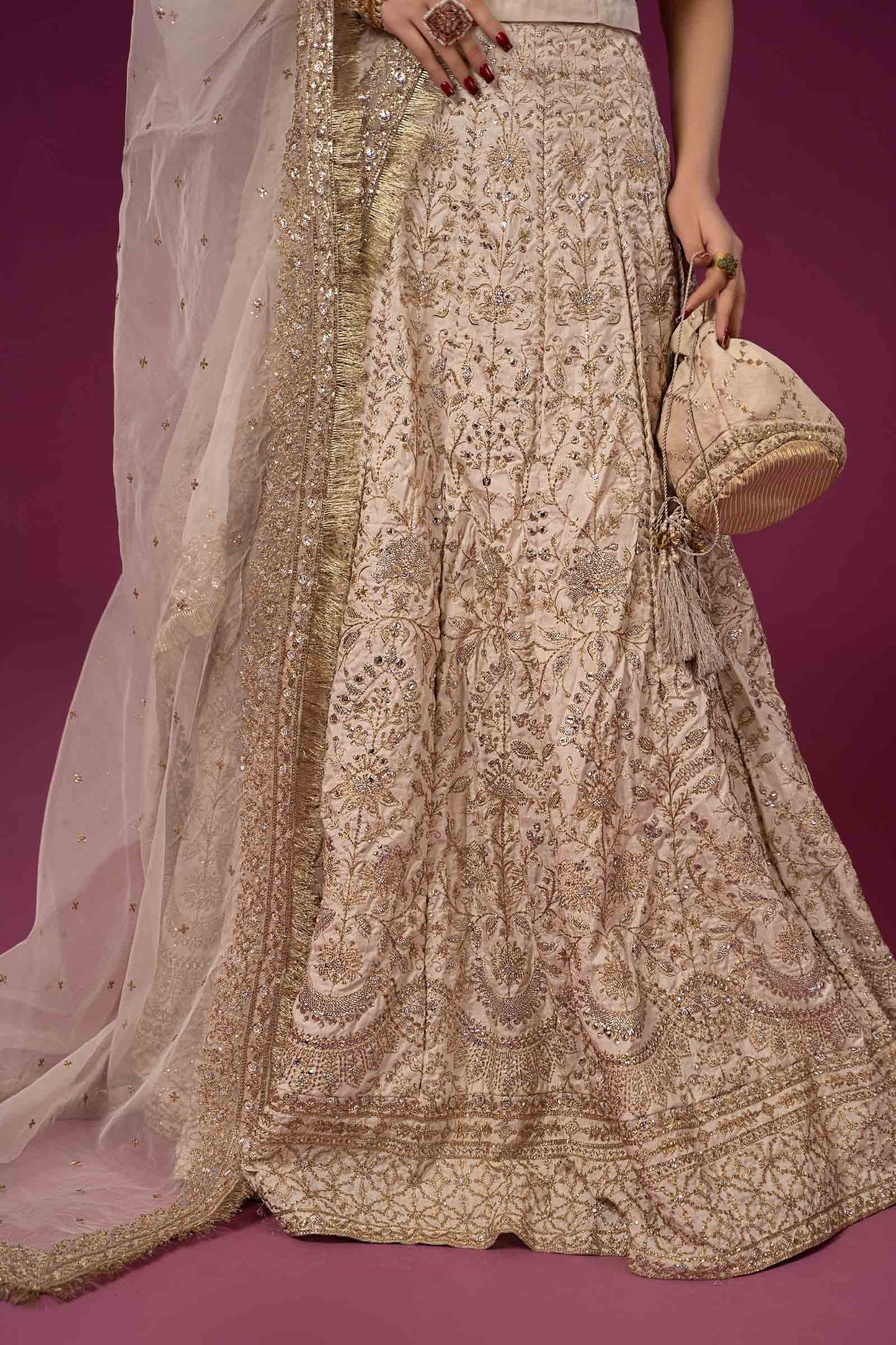 3 Piece Embroidered Raw Silk Suit