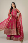 3 Piece Embroidered Organza Suit