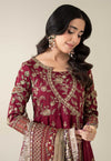 3 Piece Embroidered Raw Silk Suit