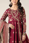 3 Piece Embroidered Raw Silk Suit