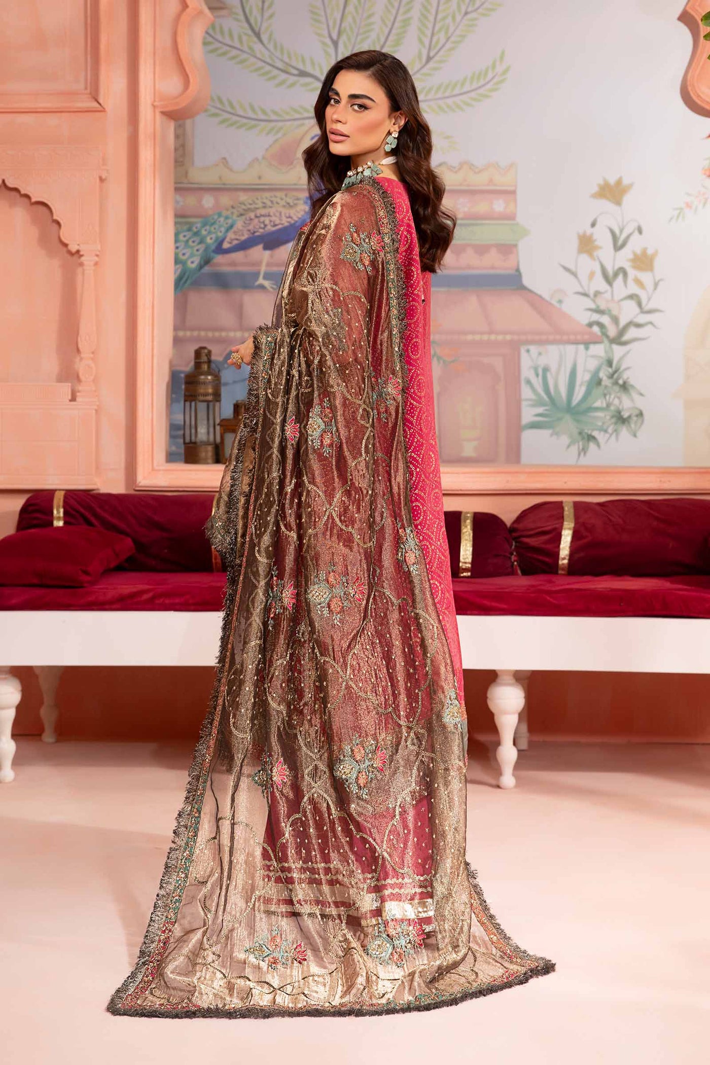 3 Piece Printed Organza Suit | SF-PF24-06