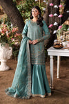 3 Piece Embroidered Raw Silk Suit