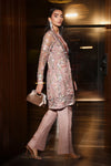 3 Piece Embroidered Net Suit