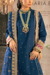 3 Piece Embroidered Raw Silk Suit