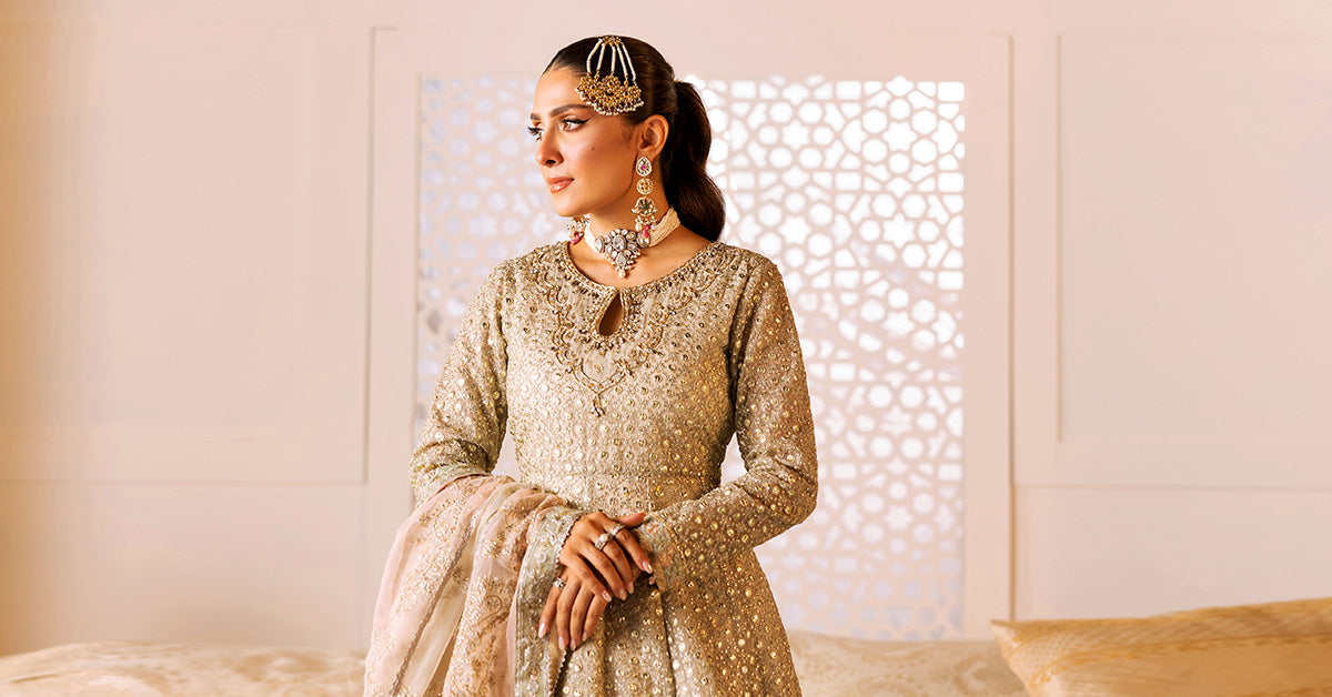 3 Piece Embroidered Organza Suit