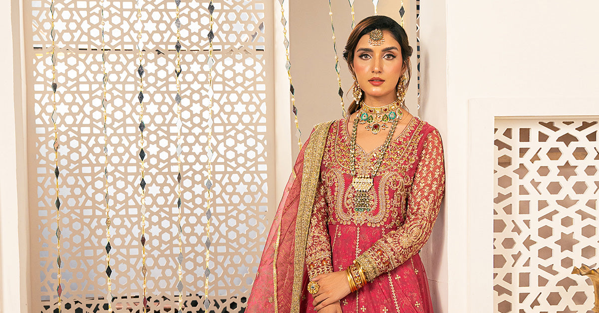 3 Piece Embroidered Net Suit