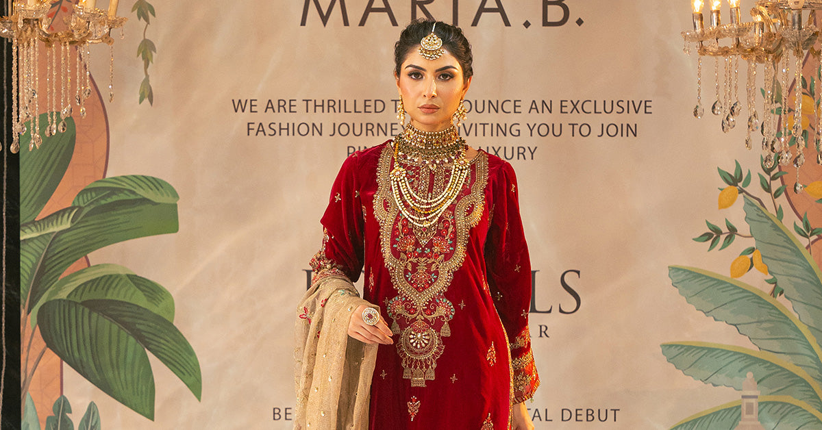 3 Piece Embroidered Velvet Suit