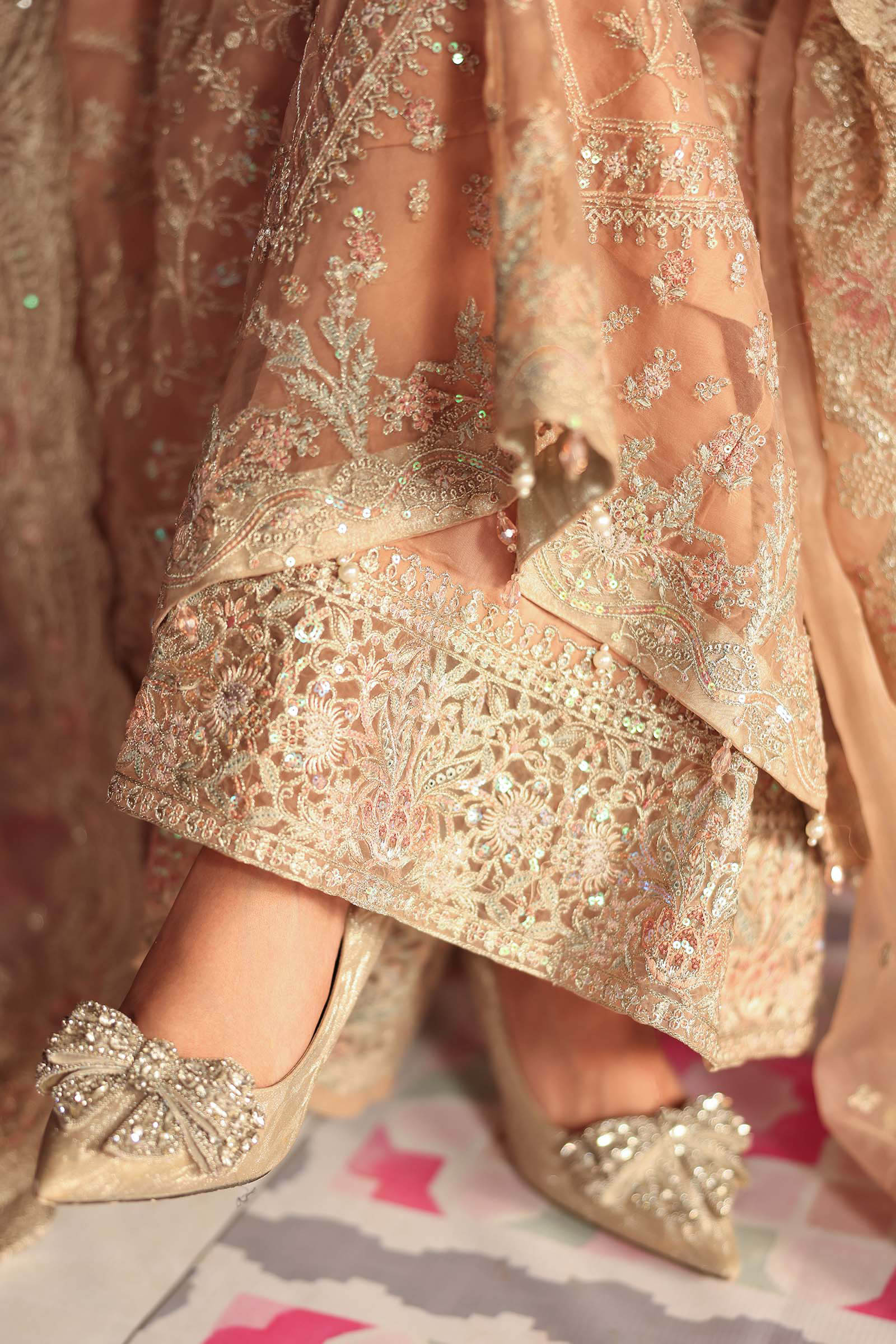 3 Piece Embroidered Organza Suit