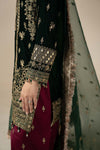 3 Piece Embroidered Velvet Suit
