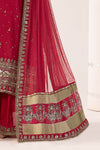 3 Piece Embroidered Raw Silk Suit