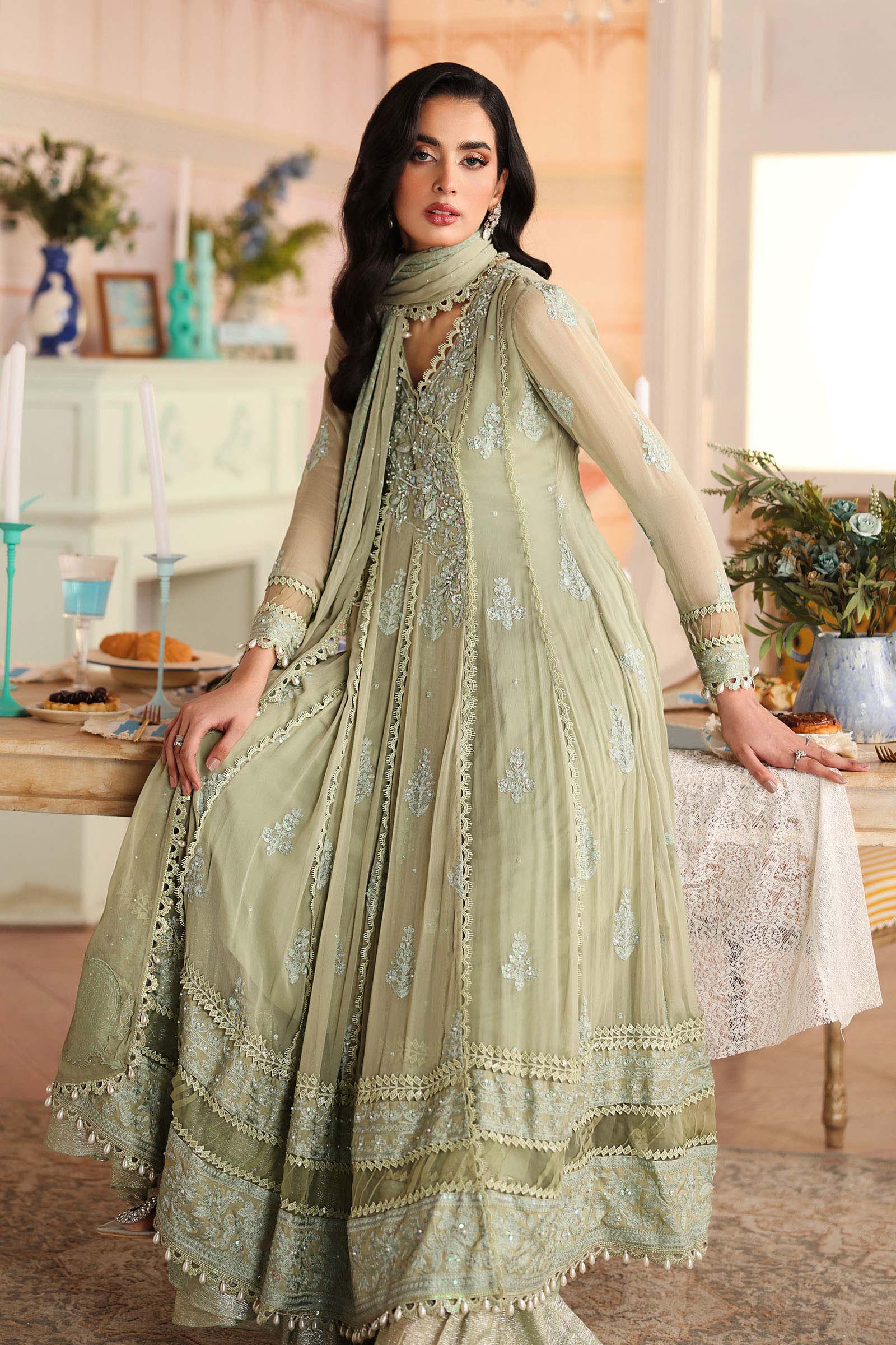 3 Piece Embroidered Chiffon Suit