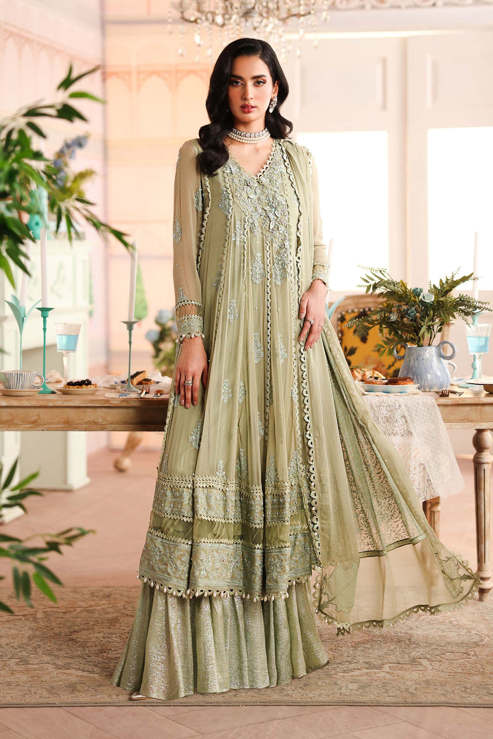 3 Piece Embroidered Chiffon Suit