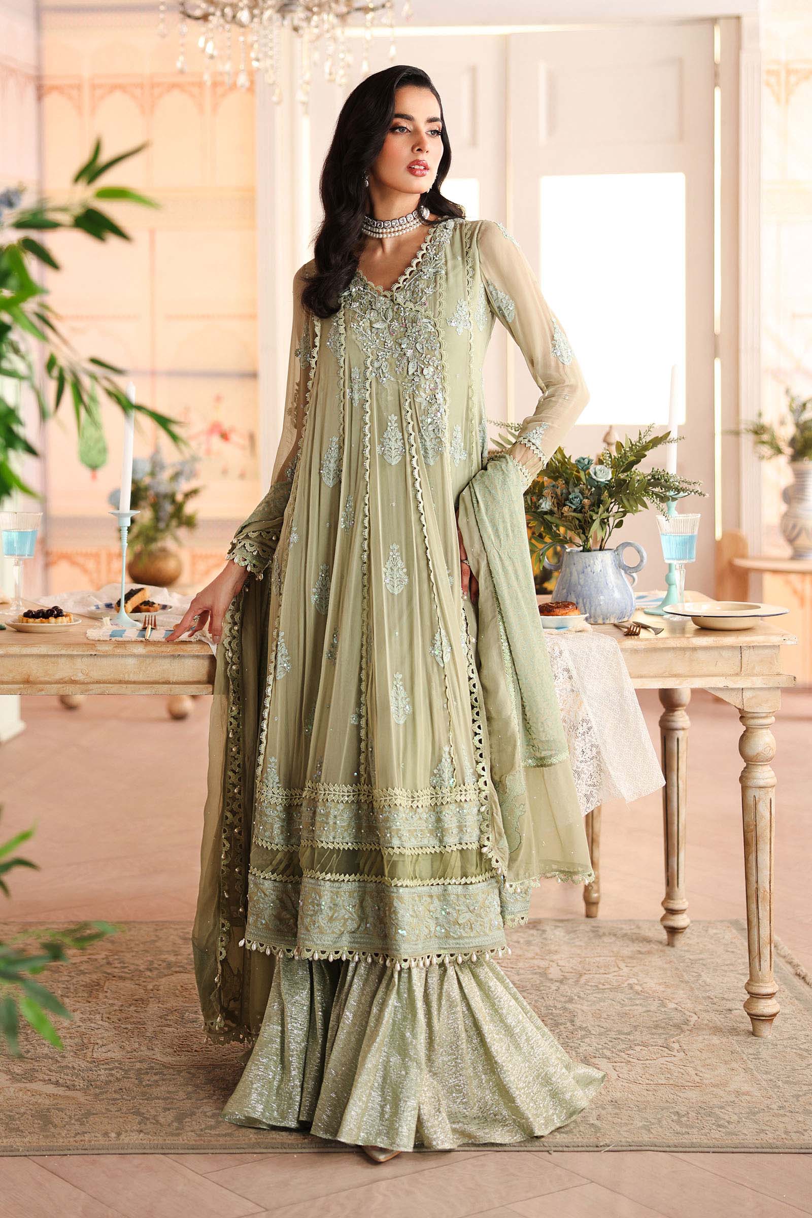 3 Piece Embroidered Chiffon Suit