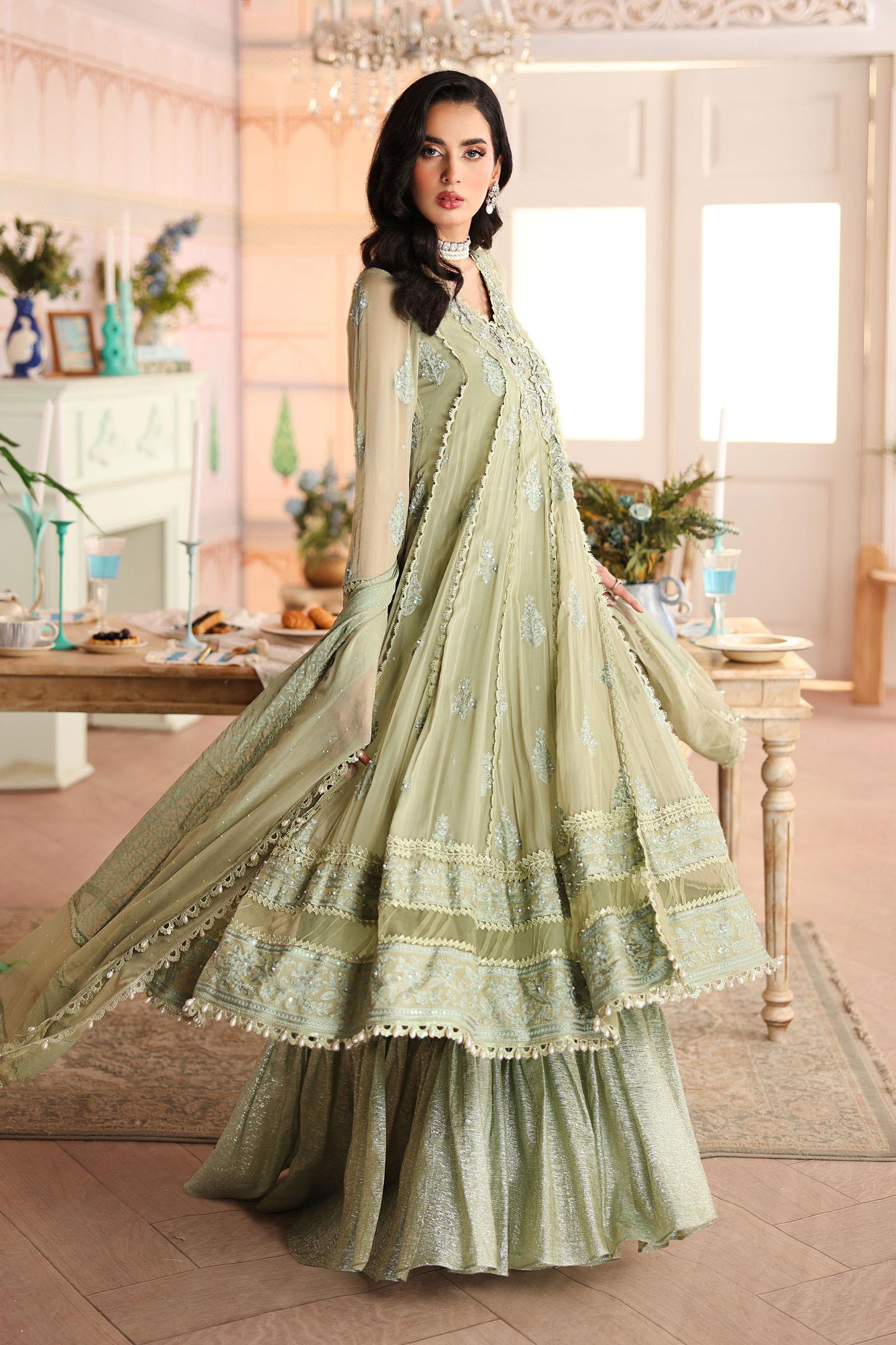 3 Piece Embroidered Chiffon Suit