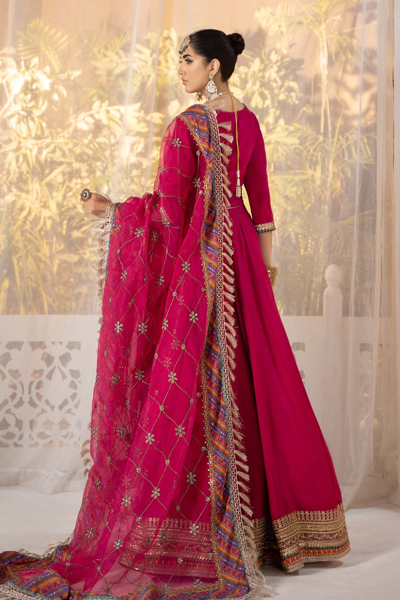 3 Piece Dyed Raw Silk Suit | SF-EF24-13