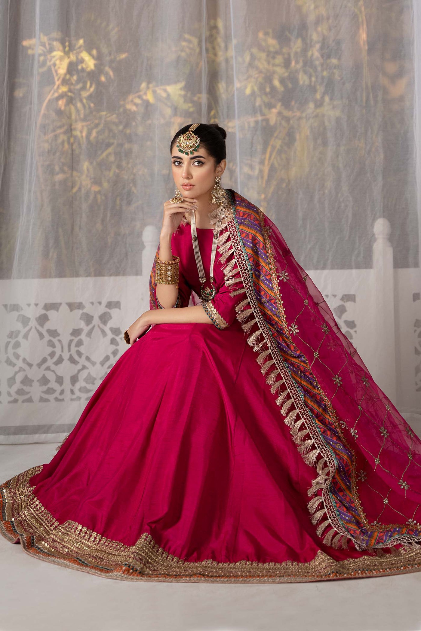 3 Piece Dyed Raw Silk Suit | SF-EF24-13