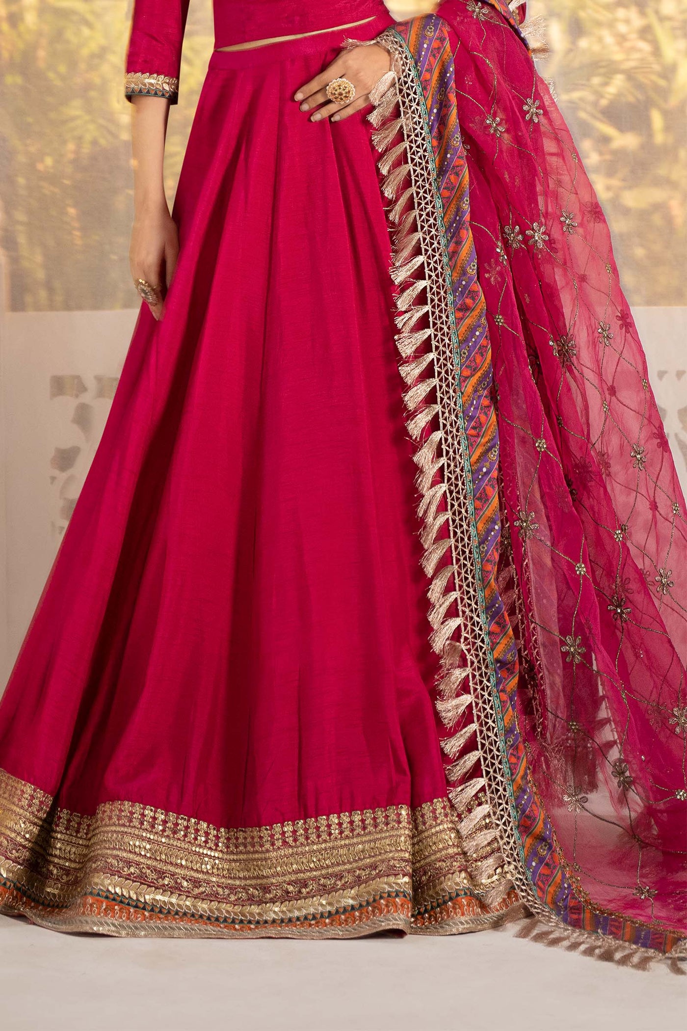3 Piece Dyed Raw Silk Suit | SF-EF24-13