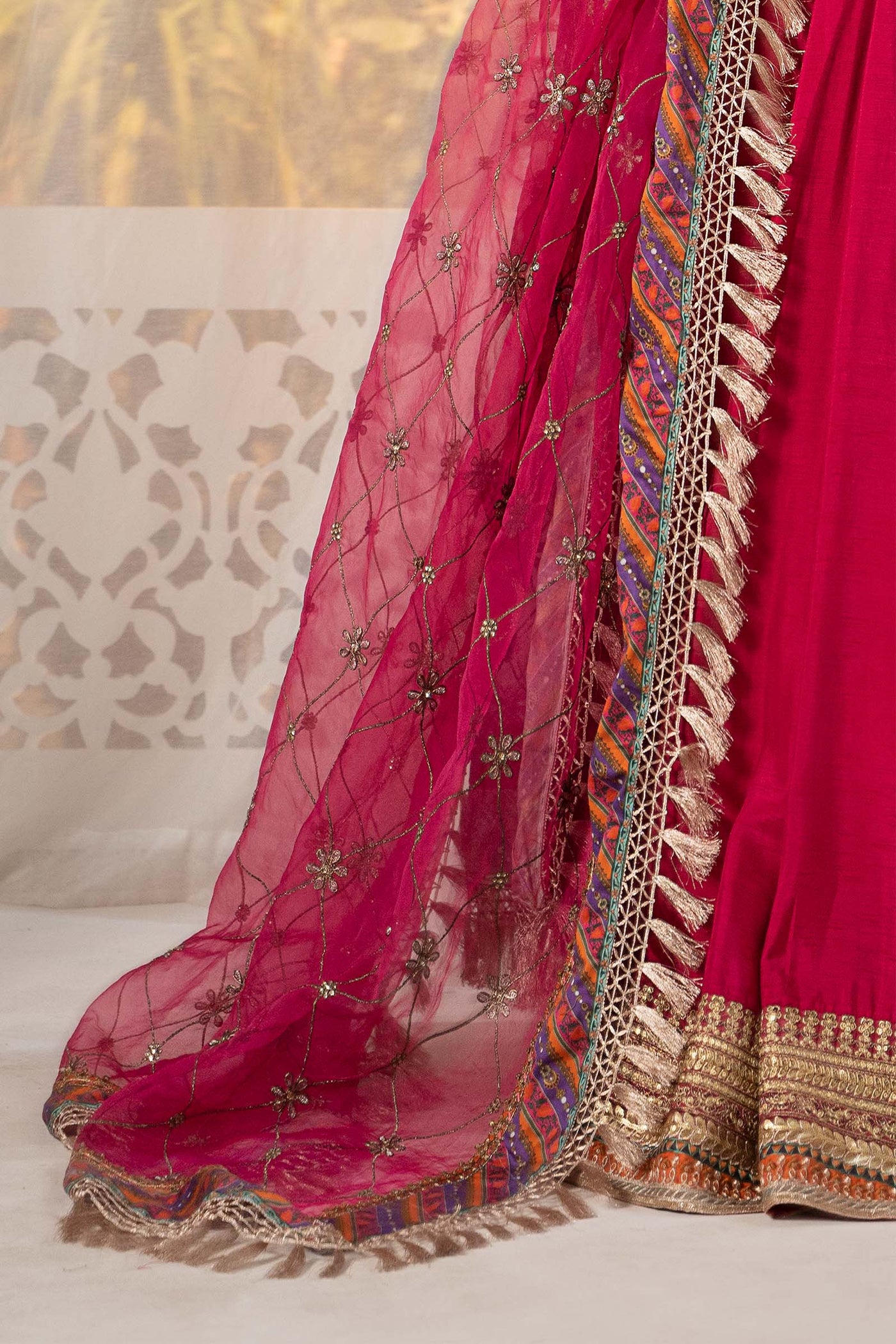 3 Piece Dyed Raw Silk Suit | SF-EF24-13